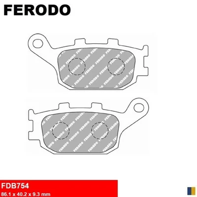Plaquettes de frein Ferodo semi-métal type FDB754EF - Photo 1/2