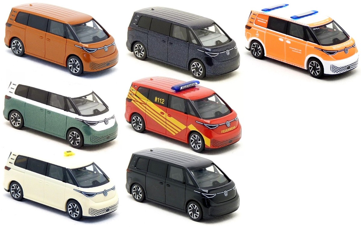 Herpa VW ID. Buzz Miniature – Échelle 1/87 – Modèle Plastique Noir – Objet De Collection – Made In Germany – Diorama
