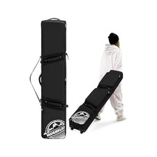 Rolling Ski Travel Bag,Holds 170-184 cm Skis,Waterproof,Padded,Detachable Straps
