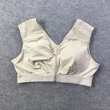 Tommie Copper Sports Bra Womens 2XL Beige Znergy Shoulder Support Athletic Gym
