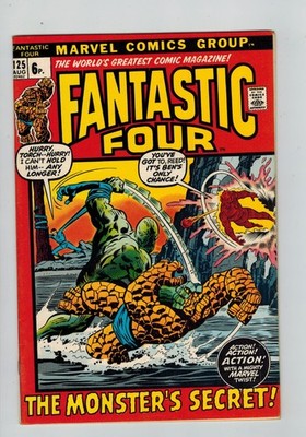 Fantastic Four (1961) # 125 UK Price (5.0-VGF) (2231529) Sticker on back cove...