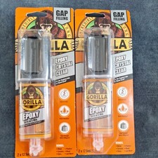 Gorilla Epoxy Glue x 2 Qty Incredibly Strong Epoxy Adhesive Set in 5 min 25ML UK