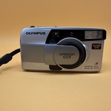 Olympus SuperZoom 105R 35mm Point Shoot Film Camera Tested Working