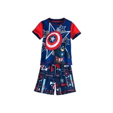 Marvel Captain America 2 PC Short Sleeve Pajama Set Boy Size 5/6