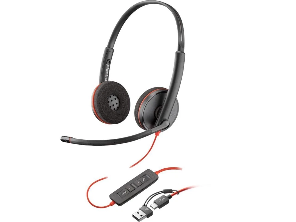 Poly Blackwire 3320 Stereo Microsoft Teams Certified USB-C Headset + USB-C/A - Image 3 of 4