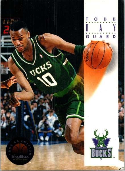 1993 Todd Day SkyBox #112 Milwaukee Bucks Basketball LP