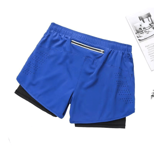 Mens Running Shorts Quick-Drying Fitness Black Double Layer Shorts Men Sport uk - Picture 17 of 22
