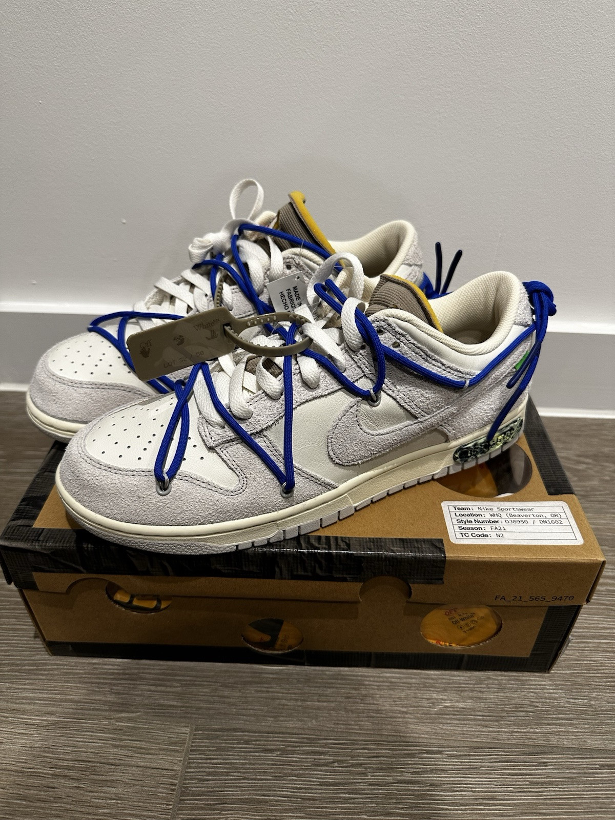 OFF WHITE X NIKE Nike Dunk Low X Off white lotto 32 Uk10 US11 nuove