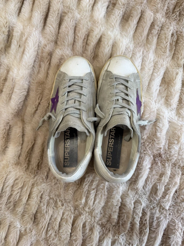 Women’s Golden Goose Super-Star Sneakers - Size 37 US 7 - Image 3 of 4