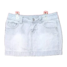 Women's SO Light Gray Denim Mini Skirt Size 7 Juniors