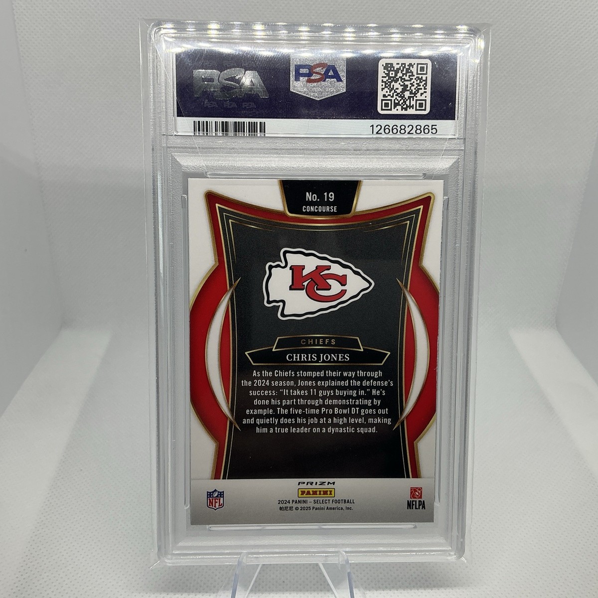 2024 Panini Select - Concourse Chris Jones #19 Zebra Prizm for