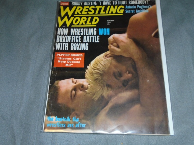 Wrestling World - October 1966 - Pepper Gomez / Austin / Pugliese / The Alaskan