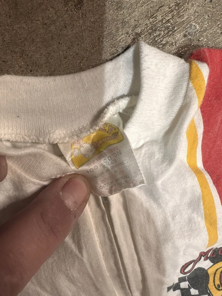 Vintage 70s/80s Disney Mickey’s 500 Racing Jumpsuit Kids Romper Speedway Newborn - Image 4 of 4