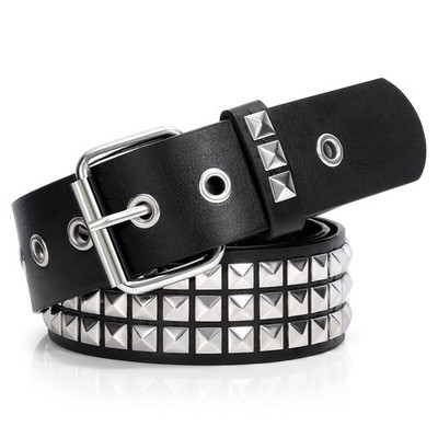 Studded Belt Metal Punk Rock Rivet Belts for Women/Men Punk Leather Belt Goth...