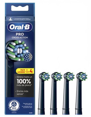 8 Oral-B Pro Cross Action Elektrische Zahnbürstenköpfe Schwarz (2 x 4er Pack)