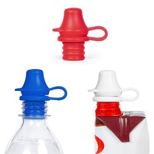 Kiddikap Original Water Bottle Topper 1 Count Pack of 3 , Red, White, Blue