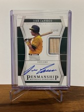 2023 National Treasures JOSE CANSECO PENMANSHIP MATERIALS SIGNATURE #13/49!!
