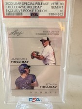 2023 Leaf Special Release Jackson/Ethan Holliday  Exclusive Rookie PSA  10