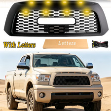 Black Grille For 2007-2009 Tundra Honeycomb Grill Wleds Wsensor Cover Wletter
