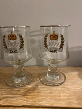 Silver jubilee glass goblets