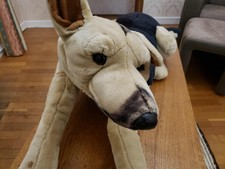Vintage German shepherd plush floppy large dog plushie