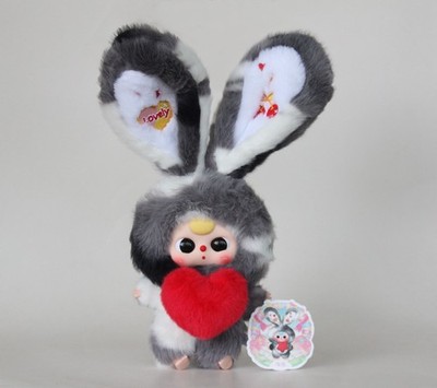 Baby Three BB3 Black Grey Spotted Plush Bunny Rabbit Lilyrabbit Town V3 Pendant