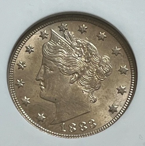 1883 Liberty "V" nickel, no cents, NGC graded MS-64