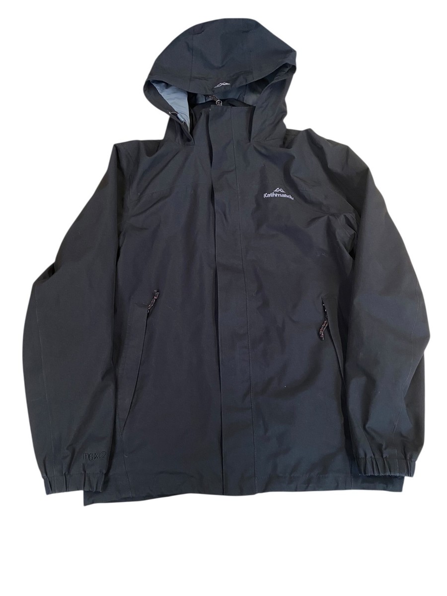 Kathmandu Ngx2 Jacket Mens Small Black Rain Coat Waterproof Hooded