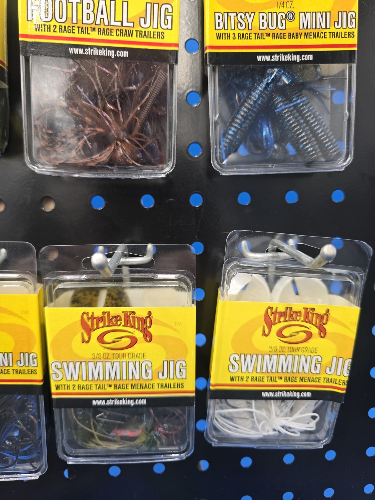 Strike King Jig Lot Of 9 Swimming Jig, Bitsy Bug, Football Jig - Image 6