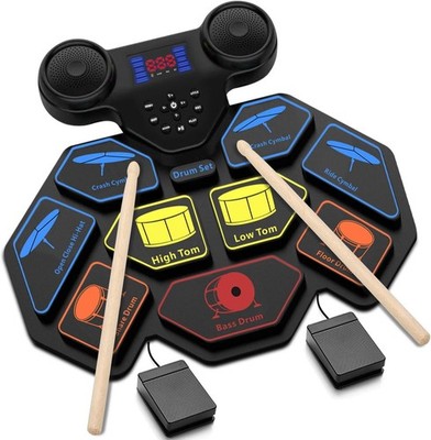 Electronic Drum Set -  Electric Drum Set Roll up Portable Drum Kit MIDI Practice