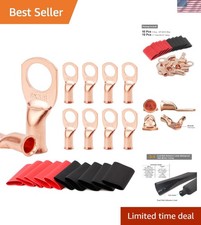 10 Pcs 8 AWG Heavy Duty Battery Terminals Heat Shrink Tubing for Versatile Use