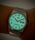 Vintage Seiko Alba JDM Quartz 35mm Stainless Steel Lumibrite Full Lume Kanji Day
