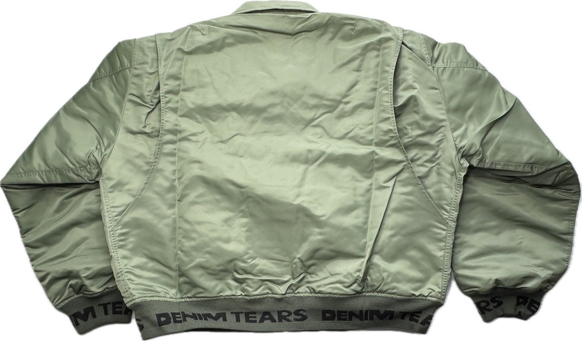 DENIM TEARS 1619 Black Cat Trans-Atlantic Flight Green Bomber