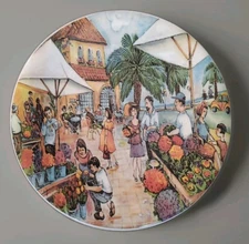 EFFETTI D'ARTE Made In Italy MARKET SCENES Ceramic 8"D Salad Plate by BRUNELLI