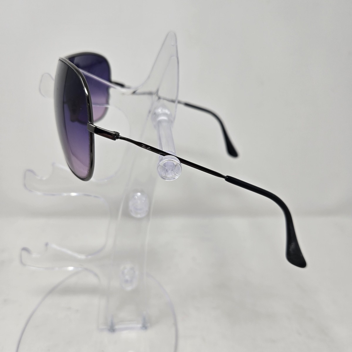 Y2K Ray-Ban RB3211 Highstreet Shield Sunglasses Gunmetal 004/13 Small Italy Ray-Ban Highstreet Shield Sunglasses Gunmetal Frame Green  main image 3