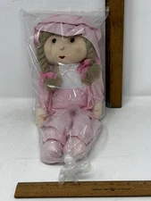 Soft Doll Helen Pink Top & Yarn Blonde Braids Hair 14 Inches Cloth READ