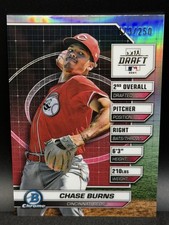 2024 Bowman Draft - Bowman Draft Night Chase Burns #BDN-8 Refractor 173/250