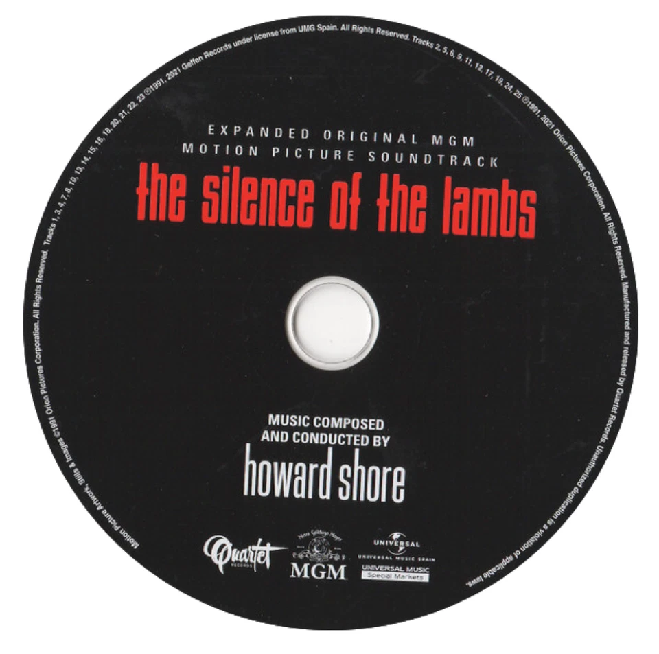 Howard Shore - THE SILENCE OF THE LAMBS Expanded Soundtrack CD Brand New/Sealed - Image 3 of 4