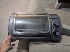 Hamilton Beach 31344D 4-Slice Easy Reach w/ Roll-Top Door Toaster Oven - Silver