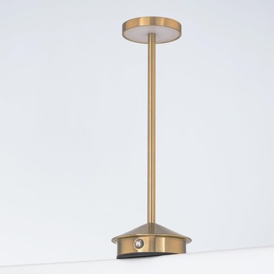 East Grove Home Orbit LED Cordless USB-C Re-Chargeable Pack of 1, Satin Brass
