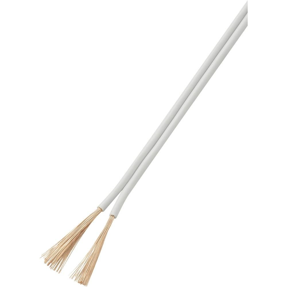 Câble NYFAZ/CCA 2 x 2.50 mm² fil de câblage blanc 50 m pour haut-parleur