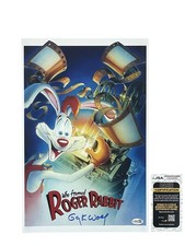 Who Framed Roger Rabbit Creator Author Gary K. Wolf Signed Poster Print JSA 🐰