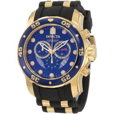 Invicta Men's Watch Pro Diver Scuba Chronograph Blue Dial Two Tone Strap 6983