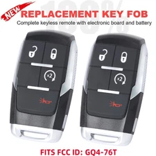 2 for 2019 2020 2021 Dodge RAM 2500 3500 4500 5500 Remote Smart Key Fob GQ4-76T