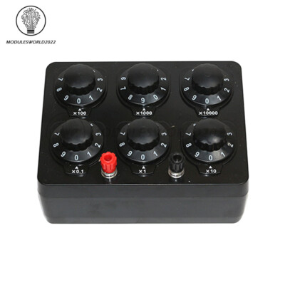 0-99999Ohm 6knobs Simple Resistance Box Resistor Electricity Teaching Instrument