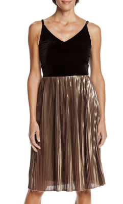 slim fit dress slacks Sheer Short-Sleeve Mocha Nude Glitter Formal Dress Mocha / 14 main image 1