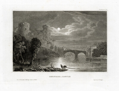 Antiker Druck - Barnard Castle - Teesdale - Durham - England - Meyer - 1850