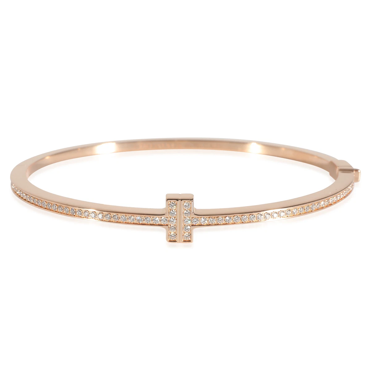 Tiffany t bracelet rose deals gold