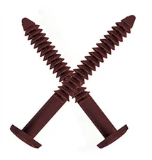 3 in. Burgundy Red Lifetime Vinyl Shutter-Lok's Fasteners (12-Pack)