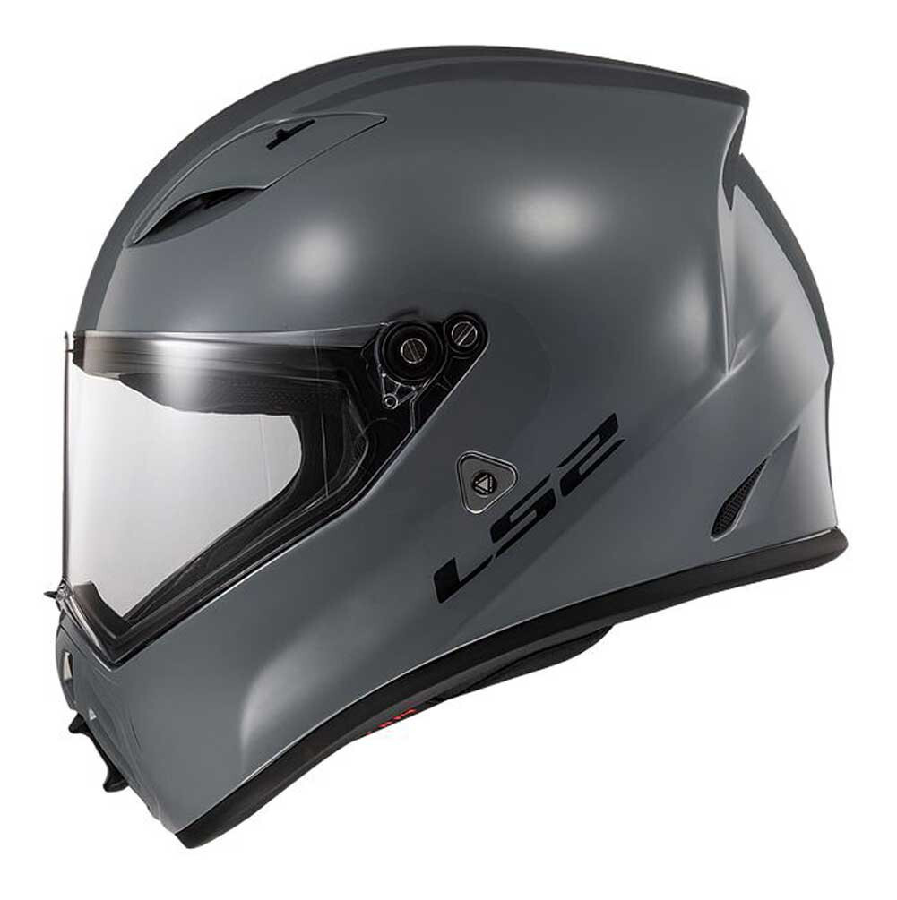LS2 Helmets Street Fighter Full Face Motorcycle Helmet Gloss Gray 419-313  XS NEW
